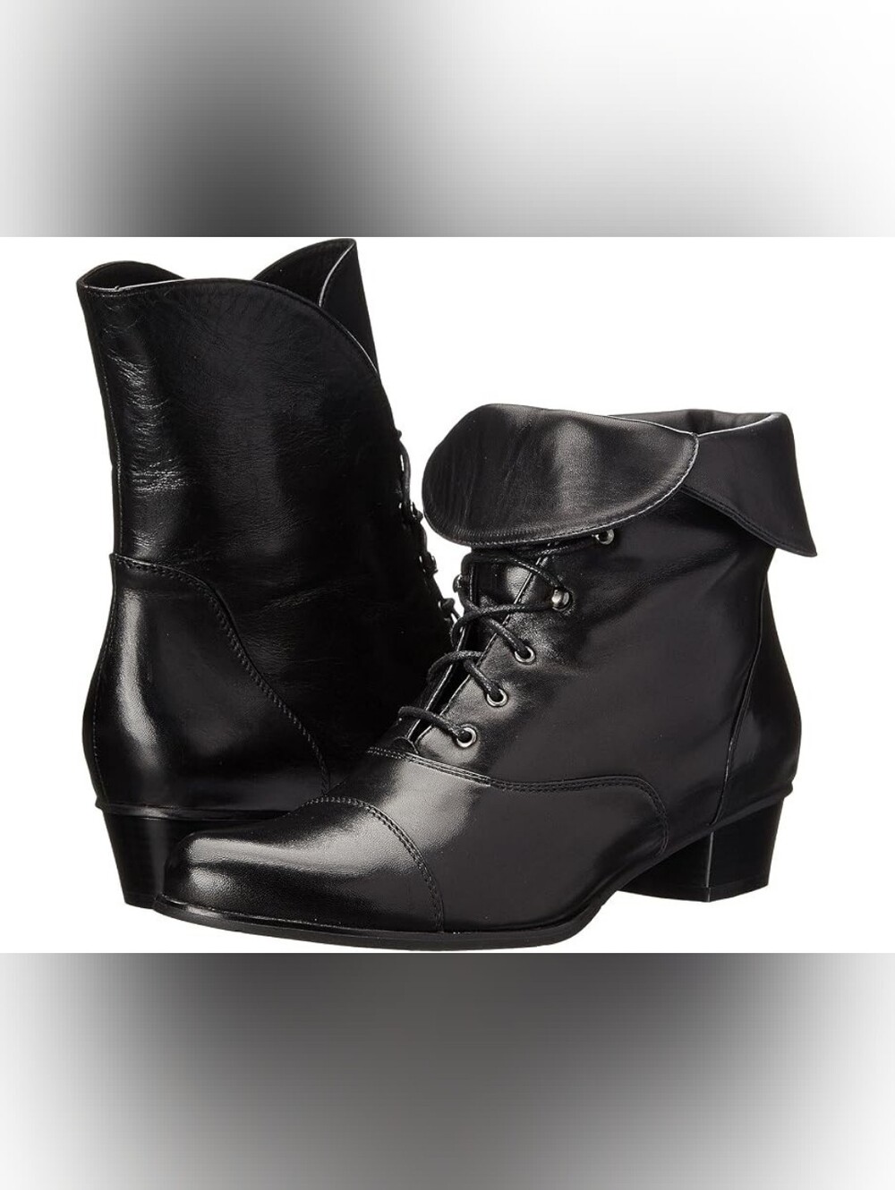 Spring Step Galil Black Leather Upper Lace-Up Ankle Bootie